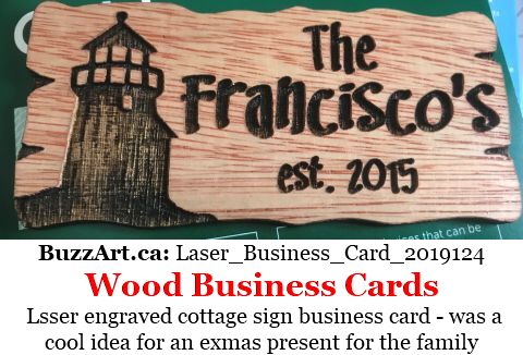 Lsser engraved cottage sign business card - was a cool idea for an exmas present for the family